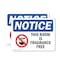 Signmission This Room Is Fragrance Free Sign With Symbol, 10 in W x Rectangle, Vinyl Decal OS-2PACK-NS-D-710-L-18656 - alternate 1